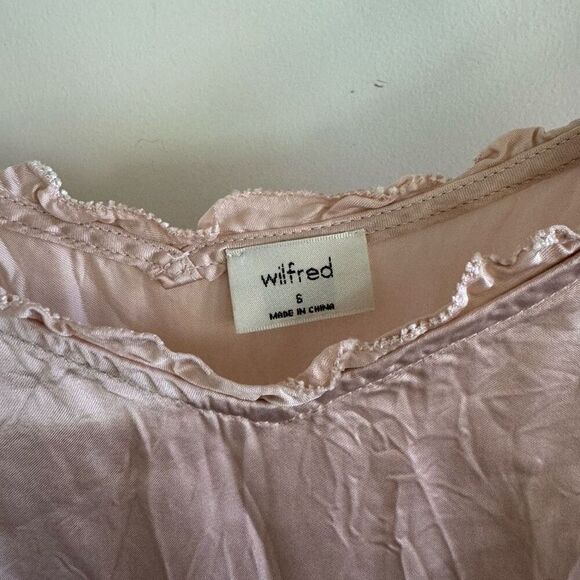 Aritzia Wilfred Millie Slip Dress Rose Quartz - Picture 7 of 10